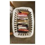 miscellaneous books & clothes hamper