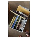 box of miscellaneous books