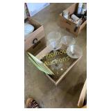 glassware and trays