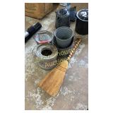 minnow buckets & broom