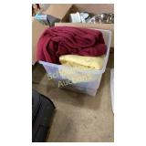 bundle of blankets in a tub