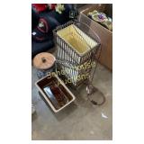 lamp, canister, & casserole dish w/ glass shoe