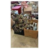 wooden plant bike, ceramic/glass decorative