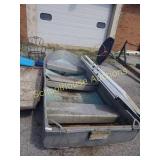 12 ft aluminum v haul boat. Not title. But ready