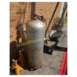 Large propane tank on wheels