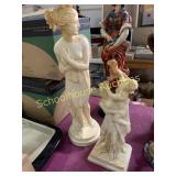 Italian sculptures x2 alabaster?
