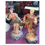 Victorian looking figurines resin on marble base