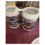 Budweiser Brickyard 400 mugs x2