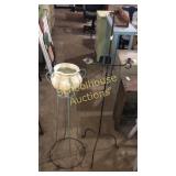 2 Metal stands. Plant holder & candlesticks