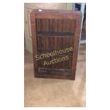 Old wood wall cabinet. No glass in door