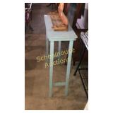 Primitive entry table & decorative wood shelf