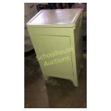 Metal wash stand/cabinet. Lime green.