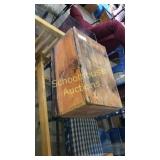 Old wood DuPont crate filled with treasures
