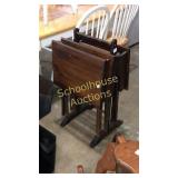 3 TV trays with stand