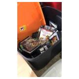 Tote of dvd movies with lid