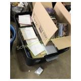 Overflowing tote & box of cds