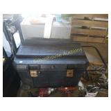 Large rolling storage box full of small hand