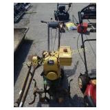 John Deere tiller. Pull start pulls not locked u