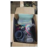 Large box of Tupperware and kitchen goods