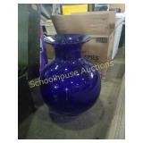 Large blue vase