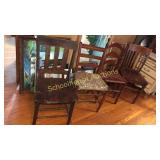 4 wood chairs