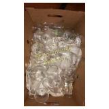 Box of delicate glasses mostly gold trim on top