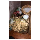 Large box of misc ceramics, some marked. Artist