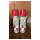 2 vintage tall Ace Thermos
