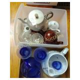 2 containers of mostly teapots
