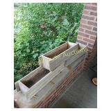 Set of 3 flower boxes each approx 26"x 6" tall