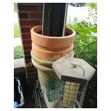 Group if 4 planters 4 plastic flower boxes &