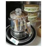 Stainless bowls & glacier stainless kettle +