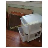 2 drawer rolly & screen with miscl
