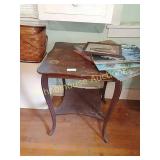 Vintage table (slight wobble) paintings included