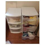 2 storage drawer units (one full and one about