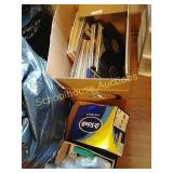 Large box of albums and miscl small box (shoe box