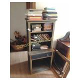 Vintage bookcase cabinet w/drawers approx 4.5 ft
