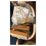 Basket of blankets & crafty