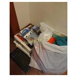 Stack of albums/CDs & 2 vest