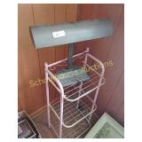 Deskblamp and metal shelves only