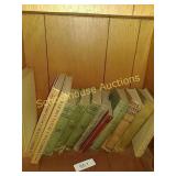 One shelf of vintage books