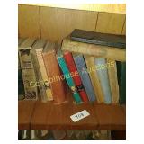 Shelf of vintage books