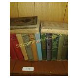 Shelf of vintage books