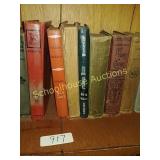 Shelf of vintage books