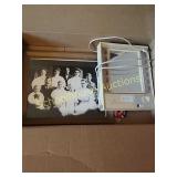 Old framed picture & makeup light