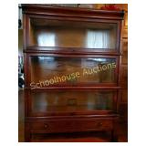 3 stack barrister cabinet. Solid wood. Small