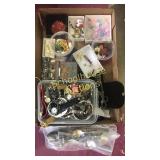 Flat of jewelry, watches, & flatware