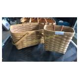 2 Longaberger baskets with protectors
