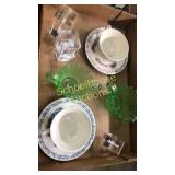 Flat of collectibles. Paperweights are