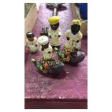 3 sets of Black Americana salt & pepper shakers.